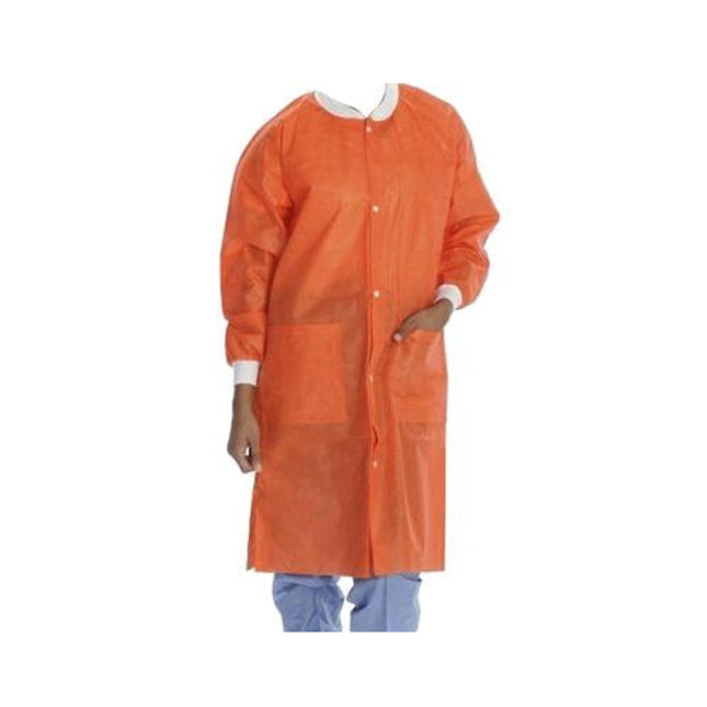 ValuMax - Extrasafe Lab Coats10Pk Orange Medium