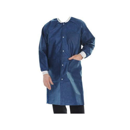 ValuMax - Extrasafe Lab Coats?10Pk True Blue Medium