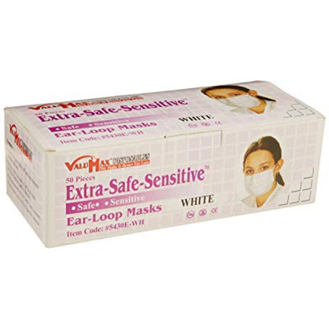 ValuMax - Extrasafe Sensitive?Ear-Loop Masks?50Bx White