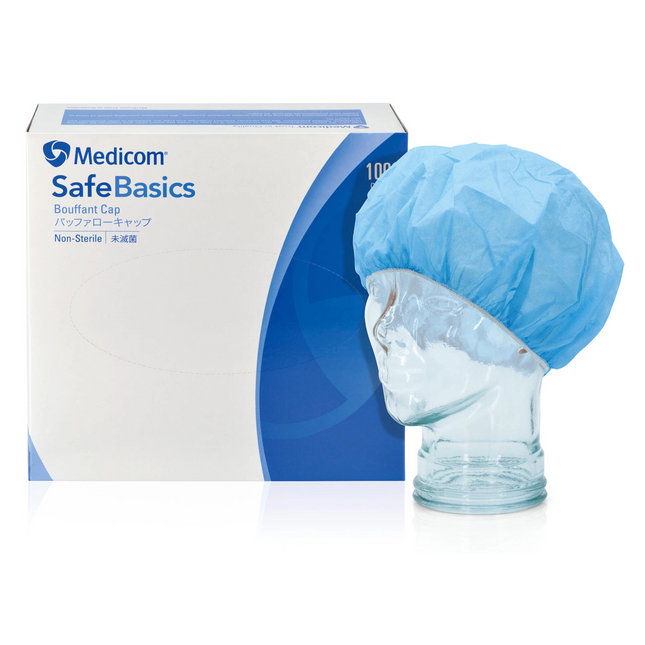 Medicom - Bouffant Cap, 21", Blue, 100/Bx