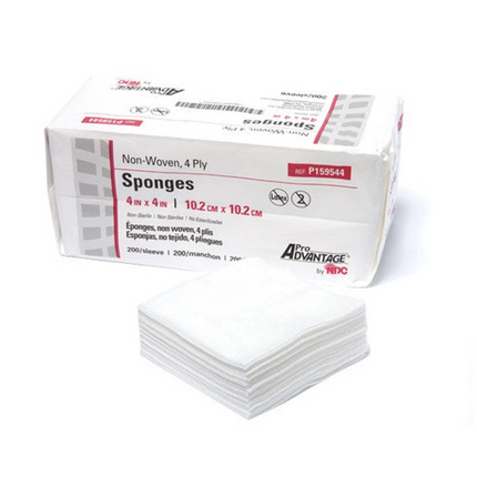 ProAdvantage - Non-Woven 4' x 4' Sponges 4ply, case of 2000