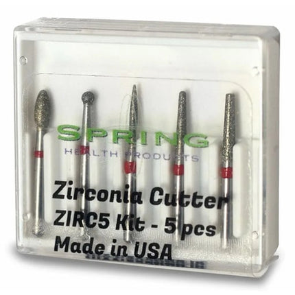 Spring Health - Zirconia Cutter Kit, 5-pieces (1ea) 772.8, 250.8, 285,5, 125, 703.8, Fine Grit