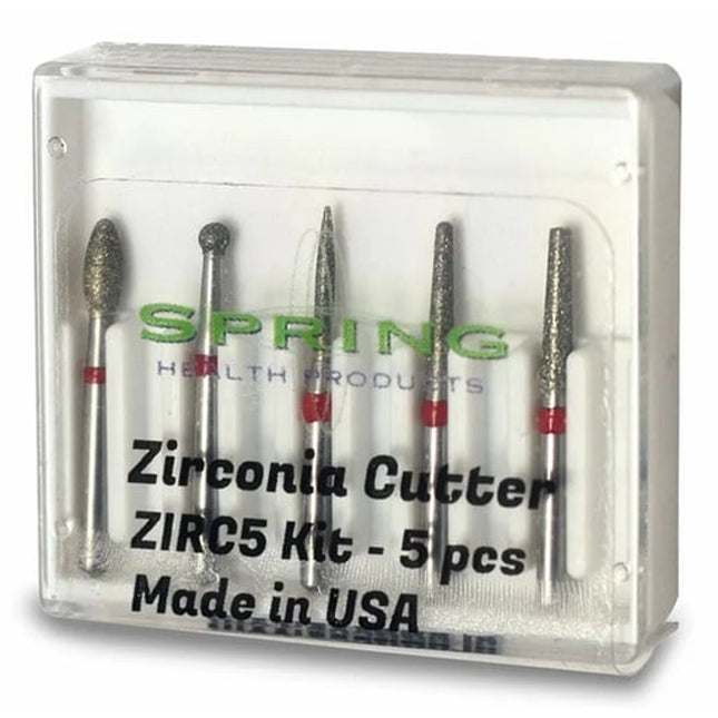 Spring Health - Zirconia Cutter Kit, 5-pieces (1ea) 772.8, 250.8, 285,5, 125, 703.8, Fine Grit