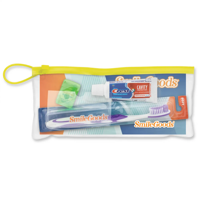 Practicon - Smilegoods Adult Patient Paks In A Handy 4" X 10" Clear Vinyl Zipper Bag With Pocket On The Front