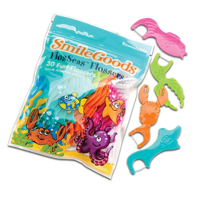 Practicon - Smilegoods Flosseas Flossers Designed For Children Age 3+ Feature High-Quality Nylon Floss