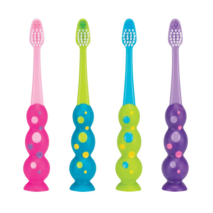 Practicon - Smilegoods Y292 Bubble Grip Toothbrushes 72/box Give Kids A Hand! Suction Cup
