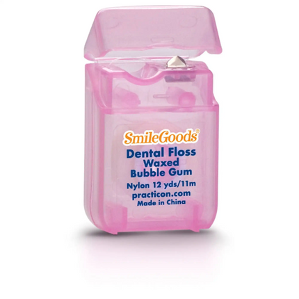 Practicon - Smilegoods Bubble Gum Waxed Dental Floss Coordinates Toothbrushes & Maximizes Your Savings! Each