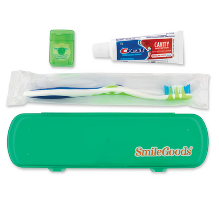 Practicon - Smilegoods Adult Patient Care Cases 72 Pre Filled Cases Per Box. Hinged Hard Plastic