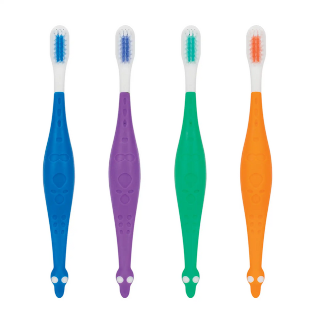 Practicon - Smilegoods Y301 Dinosaur Toothbrush 72/box Toothbrush Stands On Its Own Four Feet