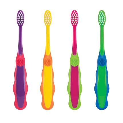 Practicon - Smilegoods Y231 Child Toothbrushes Extra-Soft End-Rounded Dupont Tynex Bristles In An Easy-Grip