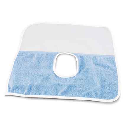 Practicon - Mint Color Reusable Face Drapes With Terry Knit Lower Half & See-Through Netting
