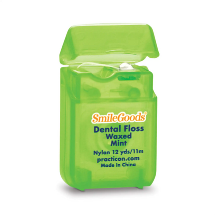 Practicon - Smilegoods Mint Waxed Dental Floss Coordinates Toothbrushes & Maximizes Your Savings! Each