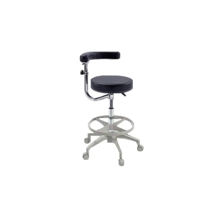 Premium Plus - Black Assistant Stool Ultra Stable Base 18" 24" Adjustable Height 13" Wide Seat