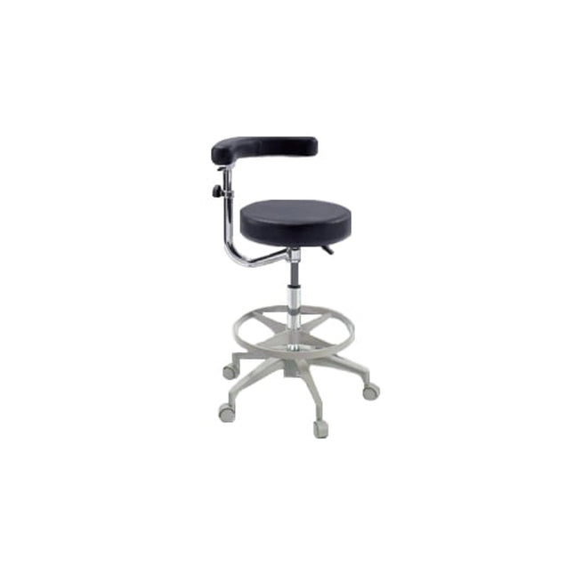 Premium Plus - Black Assistant Stool Ultra Stable Base 18" 24" Adjustable Height 13" Wide Seat