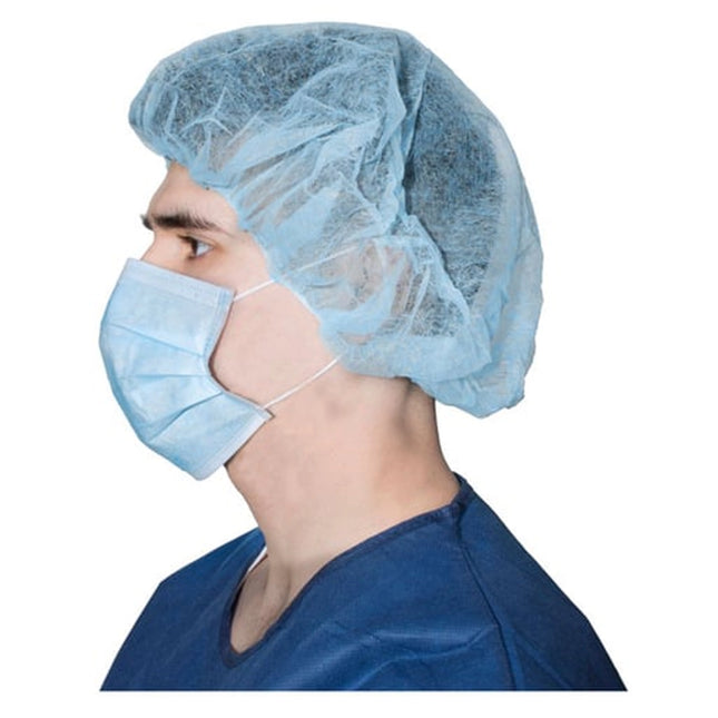 Dukal - Bouffant Cap, 24", Blue, 100/bx,