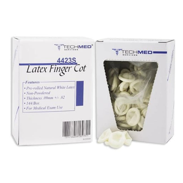 Dukal - Latex Finger Cots, Non-Powdered, Small, 144/bx