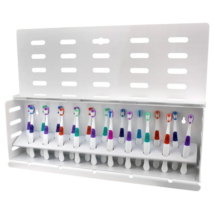 20 Count Toothbrush Rack W/ Wall Mount - No Covers