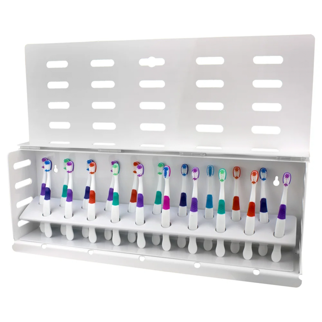 20 Count Toothbrush Rack W/ Wall Mount - No Covers