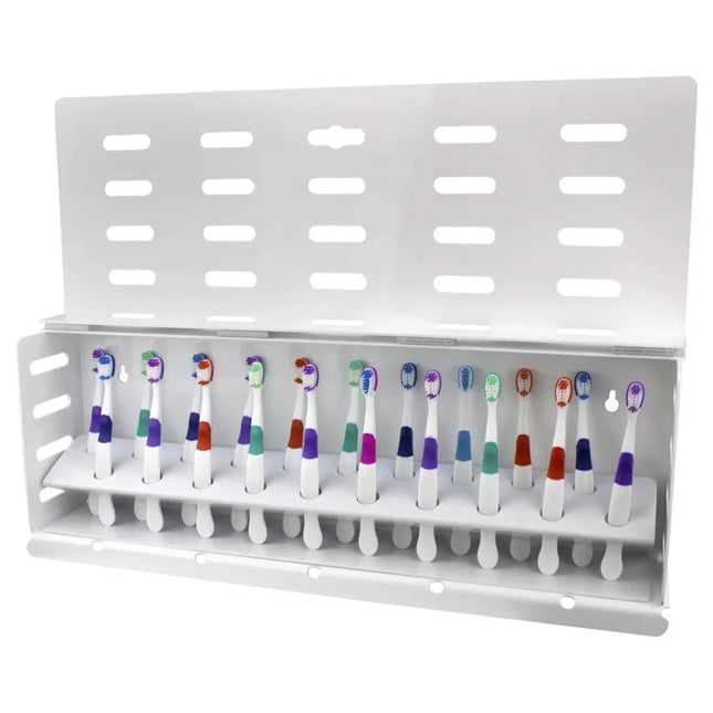 Plak Smacker - 20 Count Toothbrush Rack W/ Wall Mount - No Covers