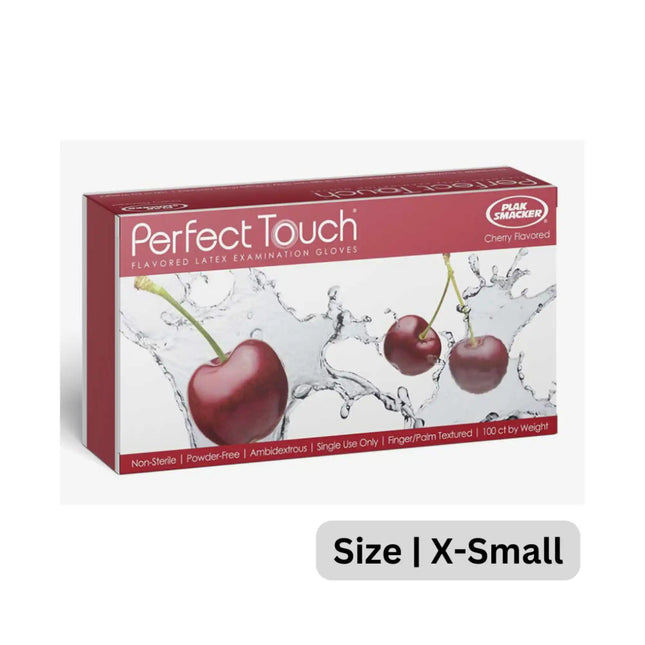 Plak Smacker - Cherry Flavored Latex Glove 100Ct Xs