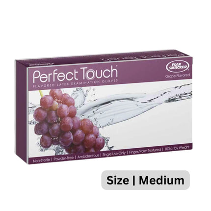 Plak Smacker - Grape Flavored Latex Gloves M