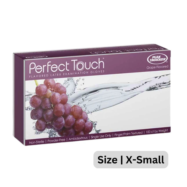 Plak Smacker - Grape Flavored Latex Gloves Xs
