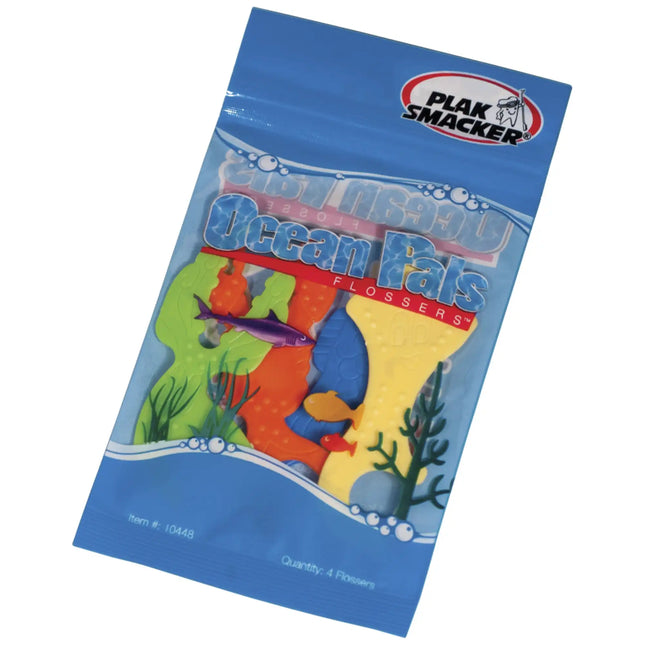 Plak Smacker - Ocean Pals Flossers 4 Per Pack (24 Ct)