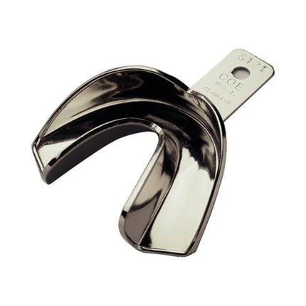 GC America #S121 Medium Lower Full-Arch Stainless Steel Solid Impression Tray. #264121