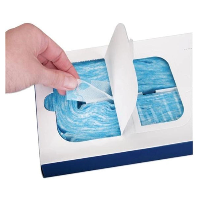 Hager Disposa-Bib Single-Use Bib Holders, Blue floral, box of 200