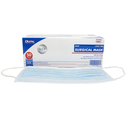 Dukal Surgical Face mask, Level 1, Blue, 50/bx