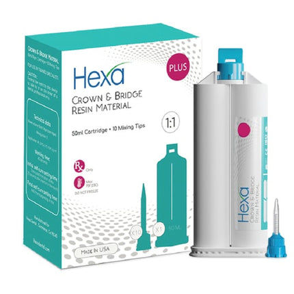 Hexa Temp Crown & Bridge Resin Material Self Cure 1:1 Ratio Shade B1 1X 50 Ml 76 G Cartridge