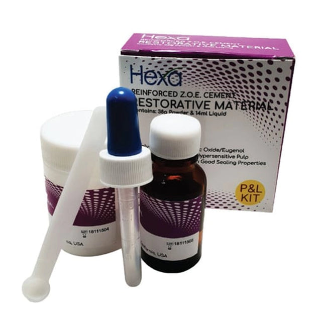Reinforced Z.O.E. Cement Restorative Material, 38g Powder & 14ml Liquid Kit (HYG-RM-1001)(HYG-TR-300)