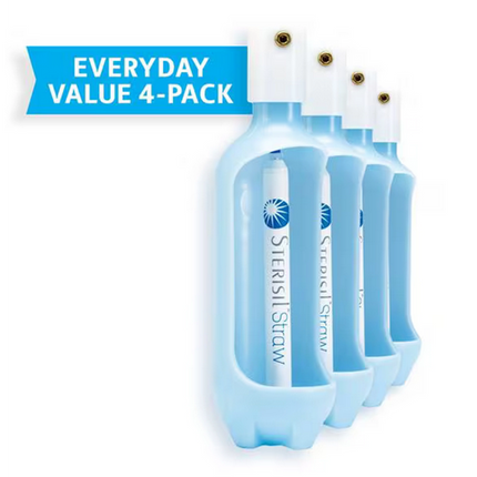Sterisil - Straw Everyday Value 4 Pack - Distilled