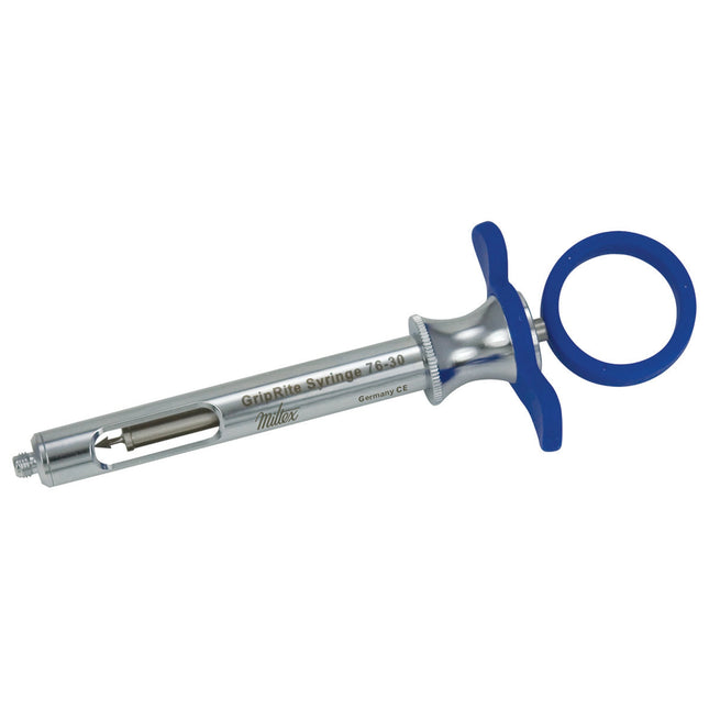 GripRight, Aspirating Anesthetic Syringes, CW Type, Petite, 1.8 cc, Blue, 1/Pk