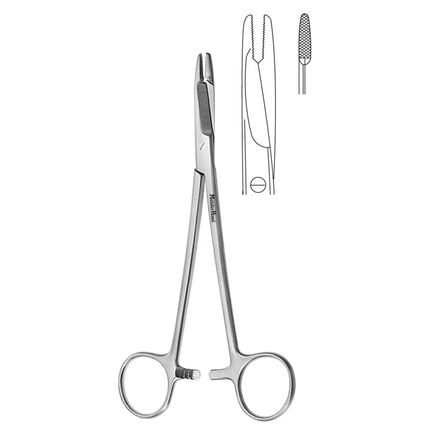 Olsen-Hegar Needle Holder 5-3/8, Serrated Jaws