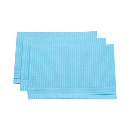 Defend Plus Patient Bibs Blue 3Ply Tissue + 1Ply Poly 500/Cs