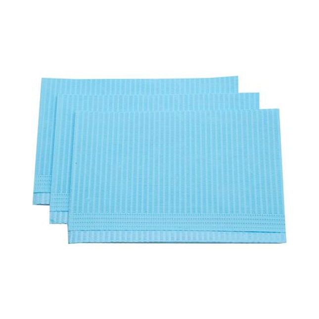 Defend Plus Patient Bibs Blue 3Ply Tissue + 1Ply Poly 500/Cs
