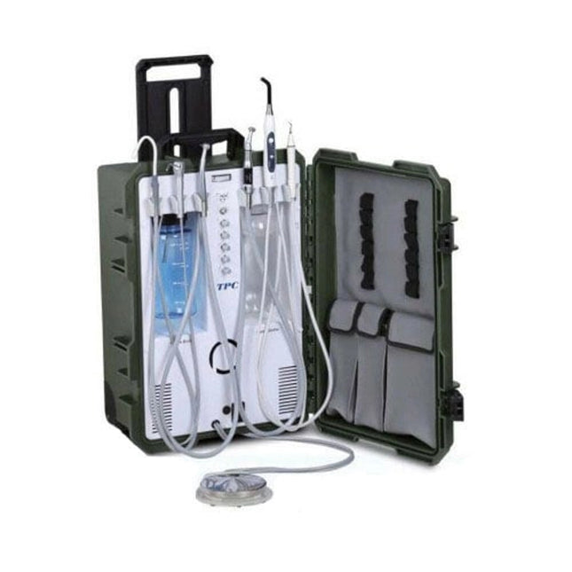 Portable Dental System Pc-2630 4 Hole Tubings, 110V  (W/Build-In Led Curing Light & Piezo Scaler Kit)