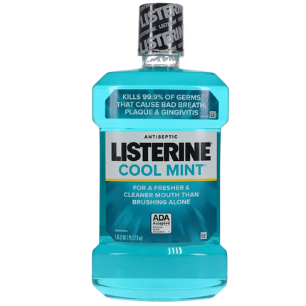 Cool Mint Listerine Mouthwash 6 - (1x 1.5 Liter Bottle)