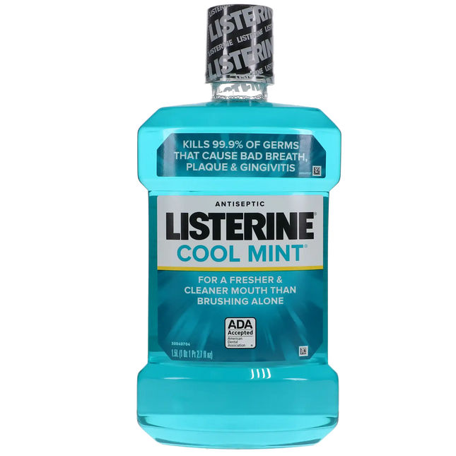 Cool Mint Listerine Mouthwash 6 - (1x 1.5 Liter Bottle)