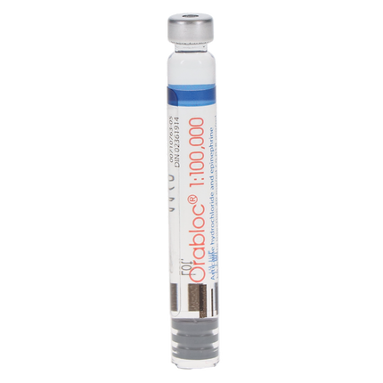 Orabloc Articaine HCl 4%, with Epinephrine, 1:100,000, 1.7 ml, Red, 50/Pk, 2101051