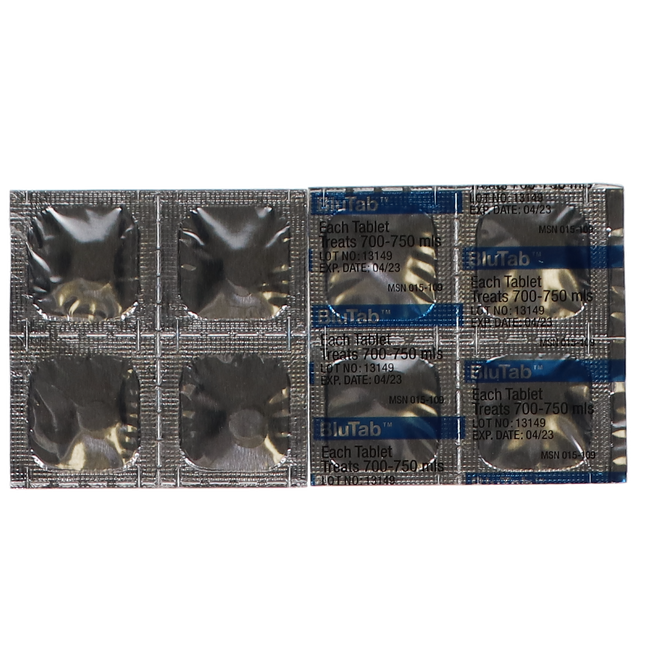 BluTab Tablets, Waterline Cleaner, for Treating 750 ml, 50/Pk, BT50