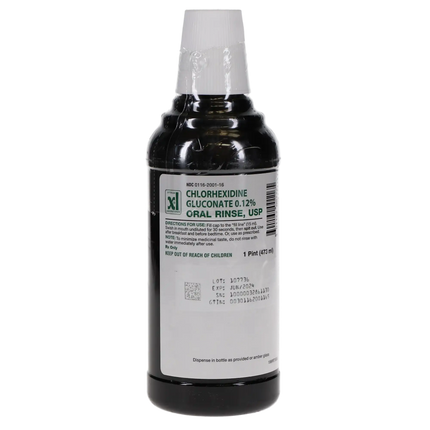 HSB - 0.12% CHG Oral Rinse 16 oz, mint flavor, Chlorhexidine Gluconate
