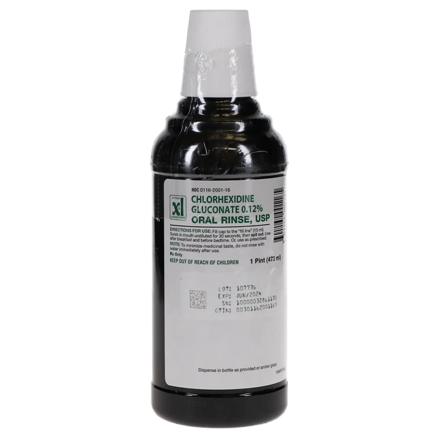 HSB - 0.12% CHG Oral Rinse 16 oz, mint flavor, Chlorhexidine Gluconate