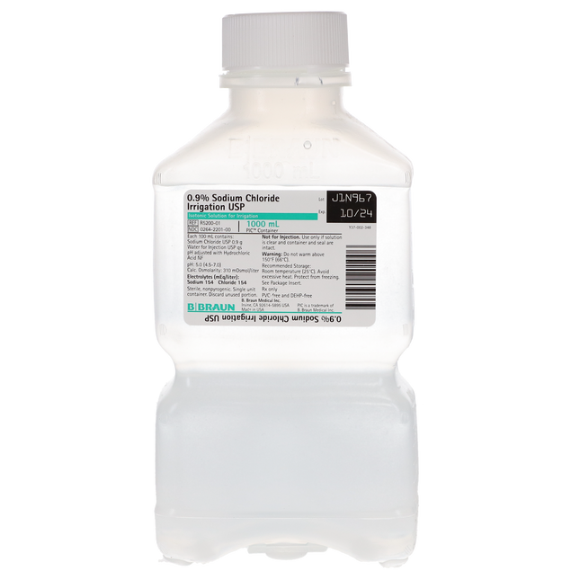 0.9% Sodium Chloride Irrigation, USP, 1000 ml, 1/Pk, R5200-01
