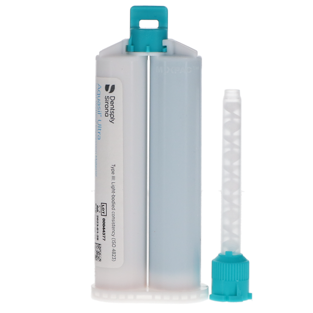 Aquasil Ultra Smart Wetting Impression Material, Cartridge Pack, Light Body, Regular Set, 50 ml, Mint, Teal, 4/Pk, 678771