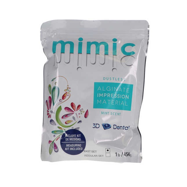 Mimic Alginate Impression Material, Dustless, Fast Set, 1 lb, Mint, 1/Pk, ALGFS