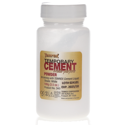 ZOE Temporary Cement, Powder Refill, 100 g, White, 1/Pk, 340