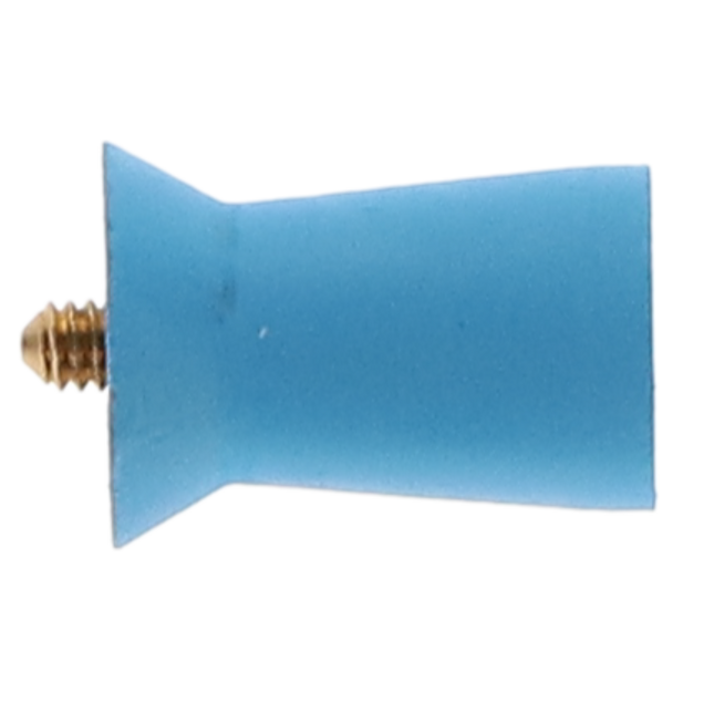 Densco Prophy Cups, Screw Shank, Soft Blue Rubber with Skirt, Ribs, and Recessed Webs, Blue, 144/Pk, 085132-144