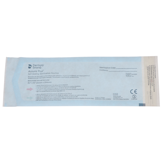 Assure Plus Sterilization Pouches, 11" x 16", 100/Pk, 83080